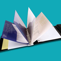 Mead Trapper Keeper detalle de anillas metálicas resistentes para hojas