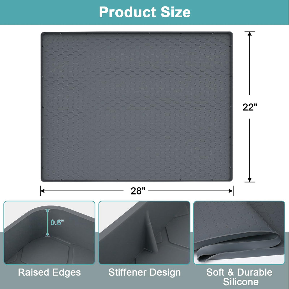 MECHEER primer plano de textura de silicona, resistente y fácil de limpiar