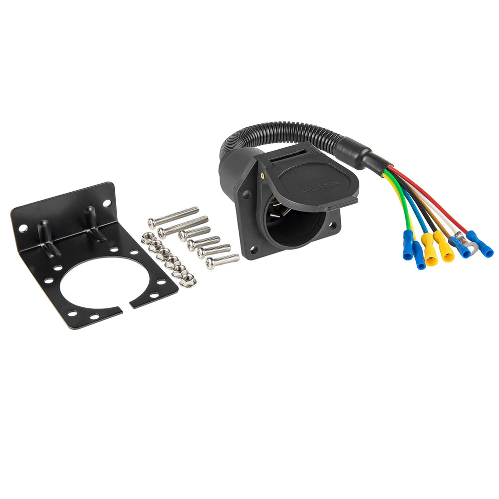 MECMO conector en uso conectado al remolque demostrando señalización activa