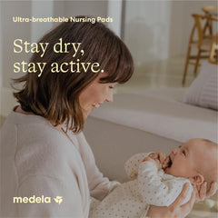 Medela vista detalle del núcleo triple que ofrece alta absorción y seguridad