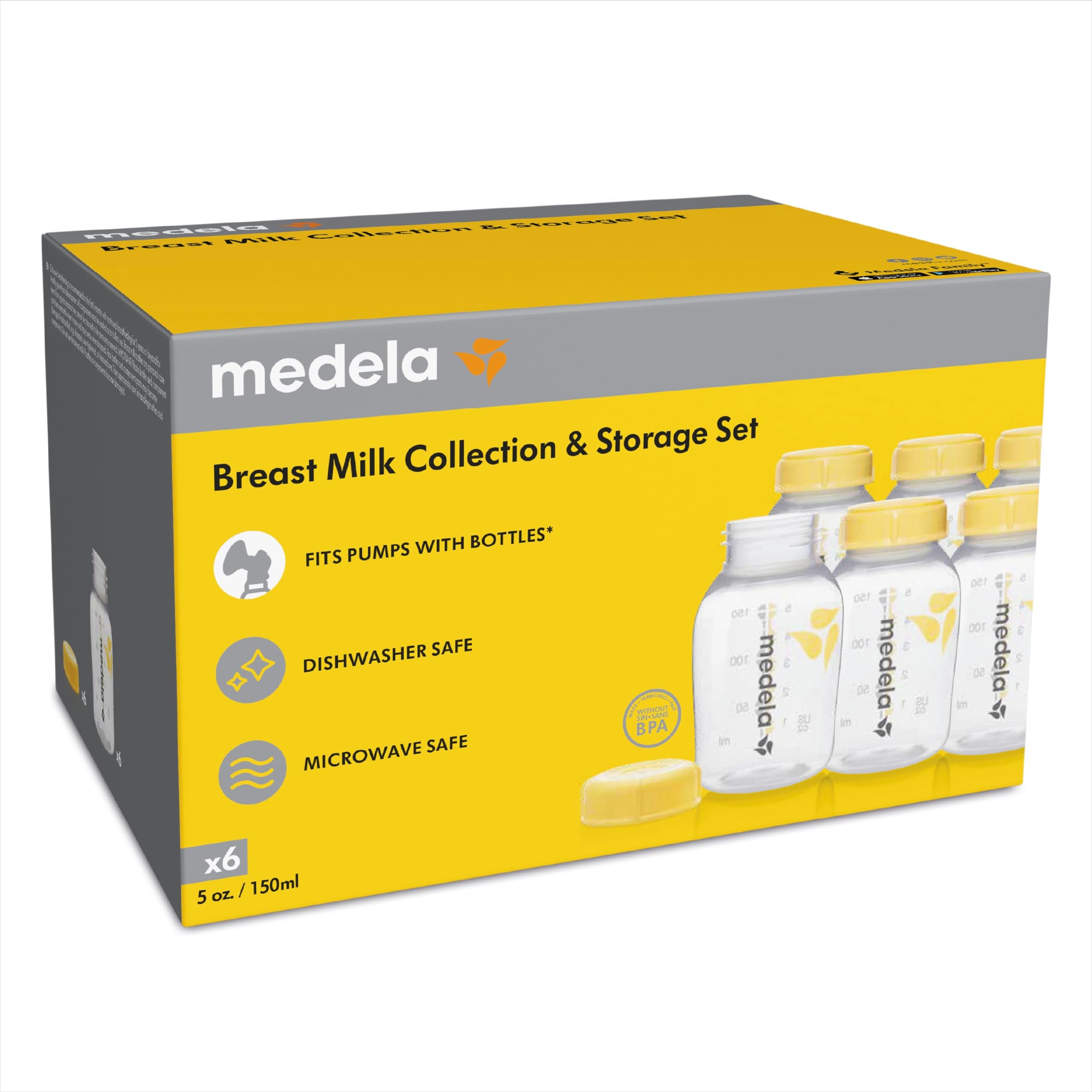Medela botella escena familiar en mesa destacando facilidad de uso
