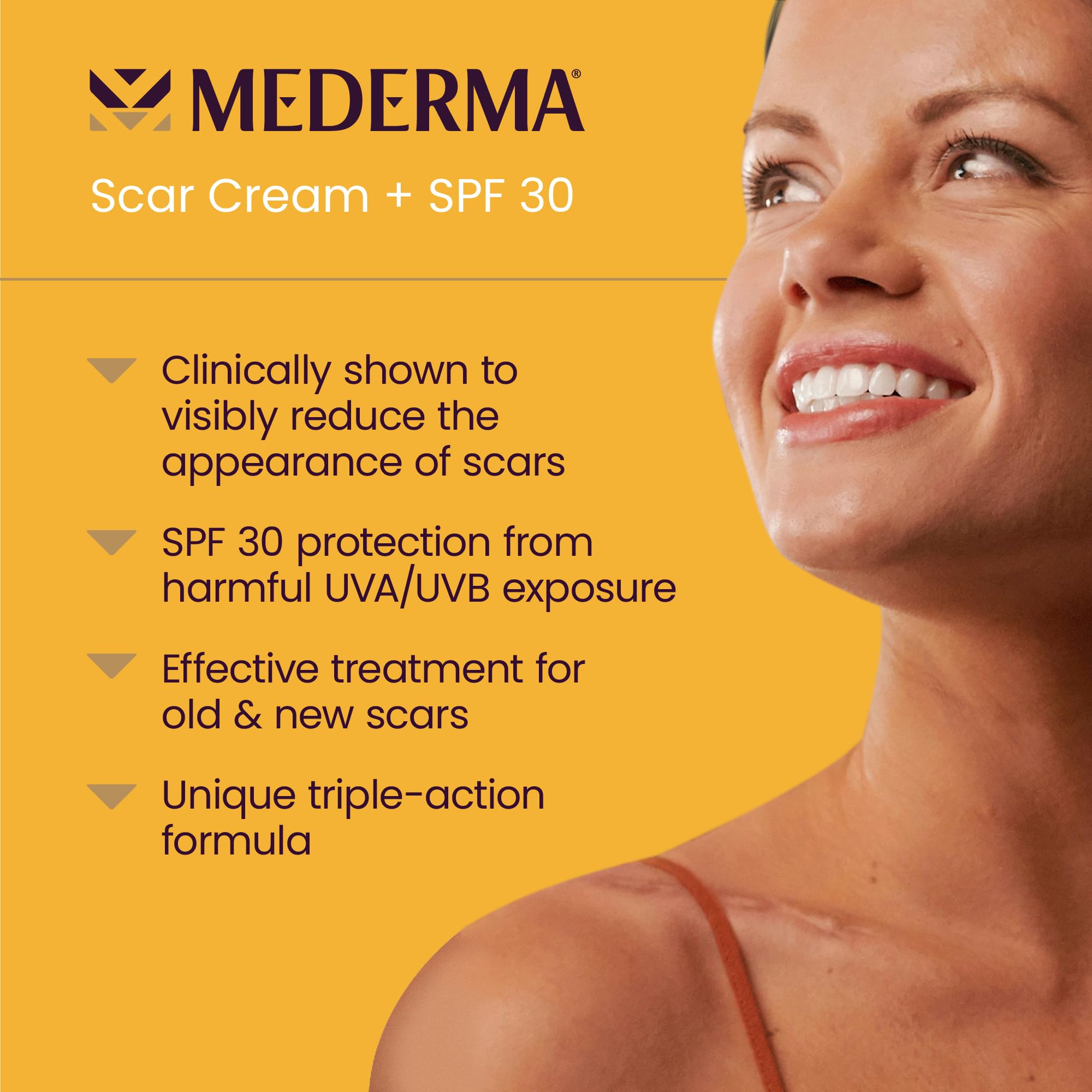Mederma textura de crema en primer plano hidratación y fácil absorción