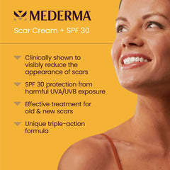 Mederma textura de crema en primer plano hidratación y fácil absorción