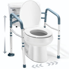 Medical king vista frontal del marco de inodoro que aporta estabilidad