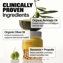 Medicine Mama's VMAGIC ingredientes naturales cerca enfatizando propiedades calmantes