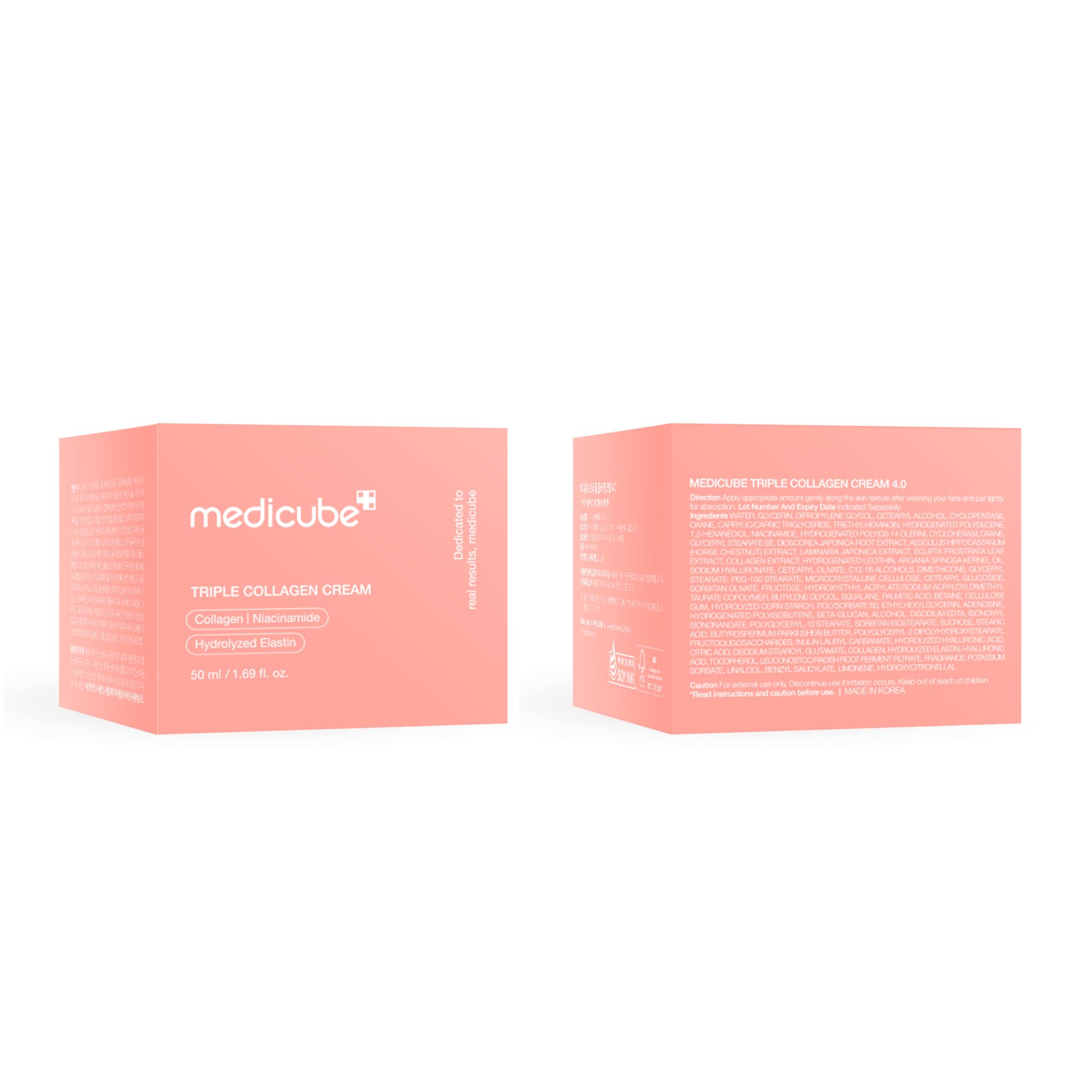medicube producto en botiquín de baño, escena de cuidado diario