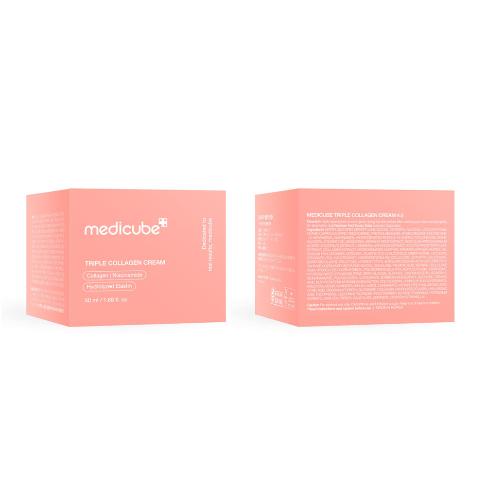 medicube producto en botiquín de baño, escena de cuidado diario