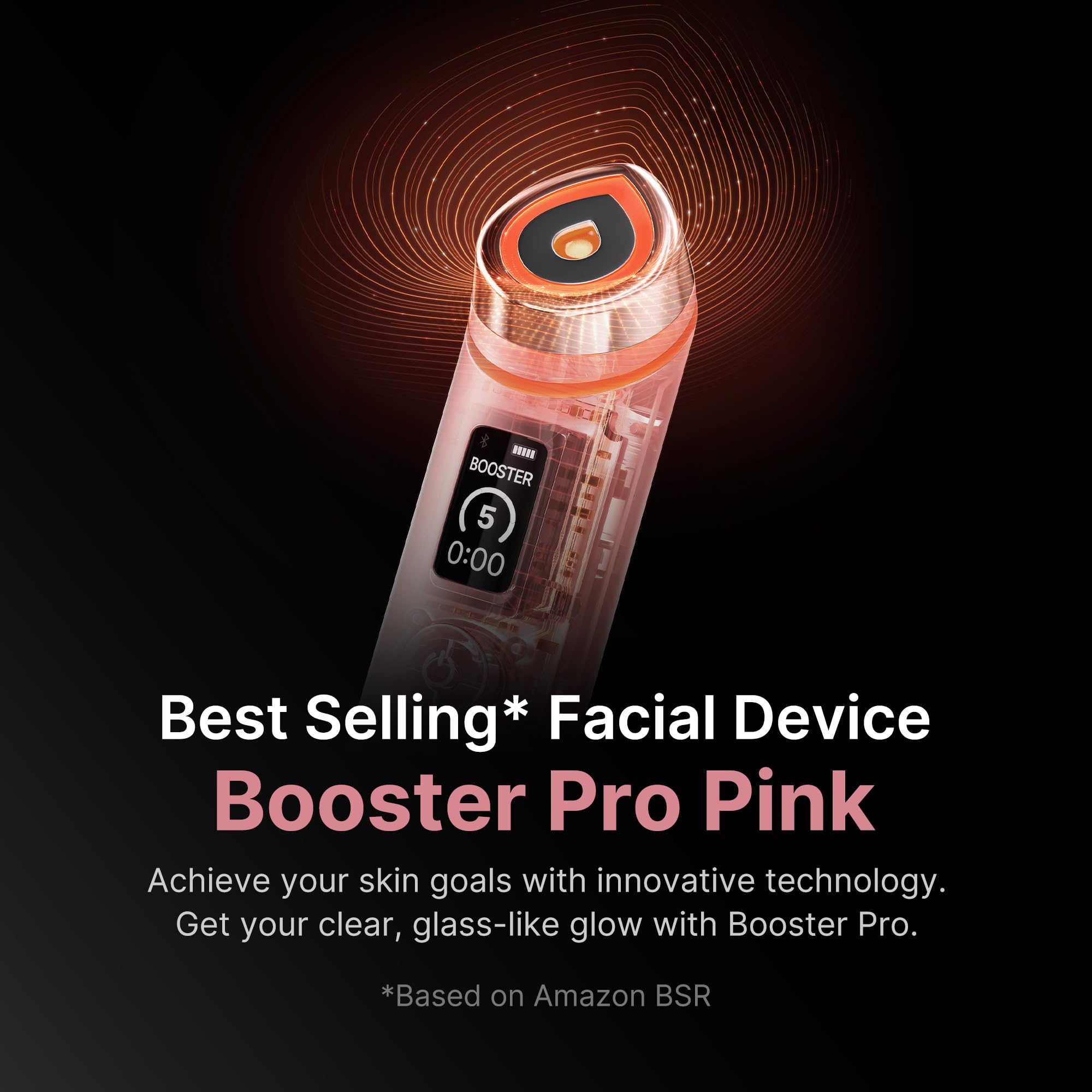 medicube Booster Pro detalle del cristal que facilita deslizamiento suave