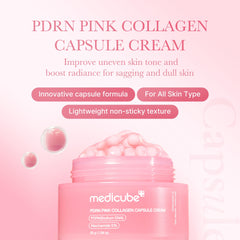 medicube cápsula rosa rotas liberando PDRN para máxima preservación