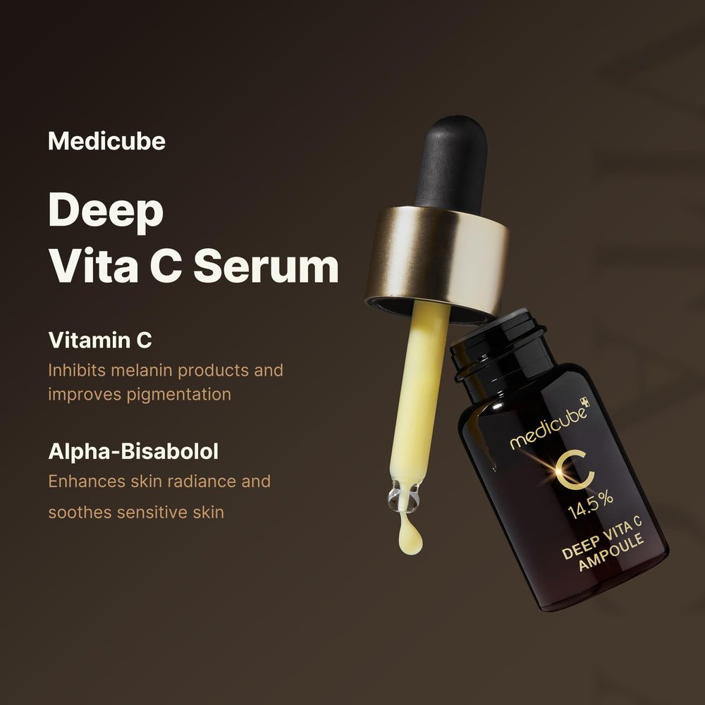 medicube aplicación del sérum en rostro para unificar tono y mejorar brillo