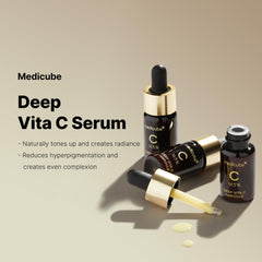 medicube textura del sérum en gotero, absorción rápida y sensación ligera