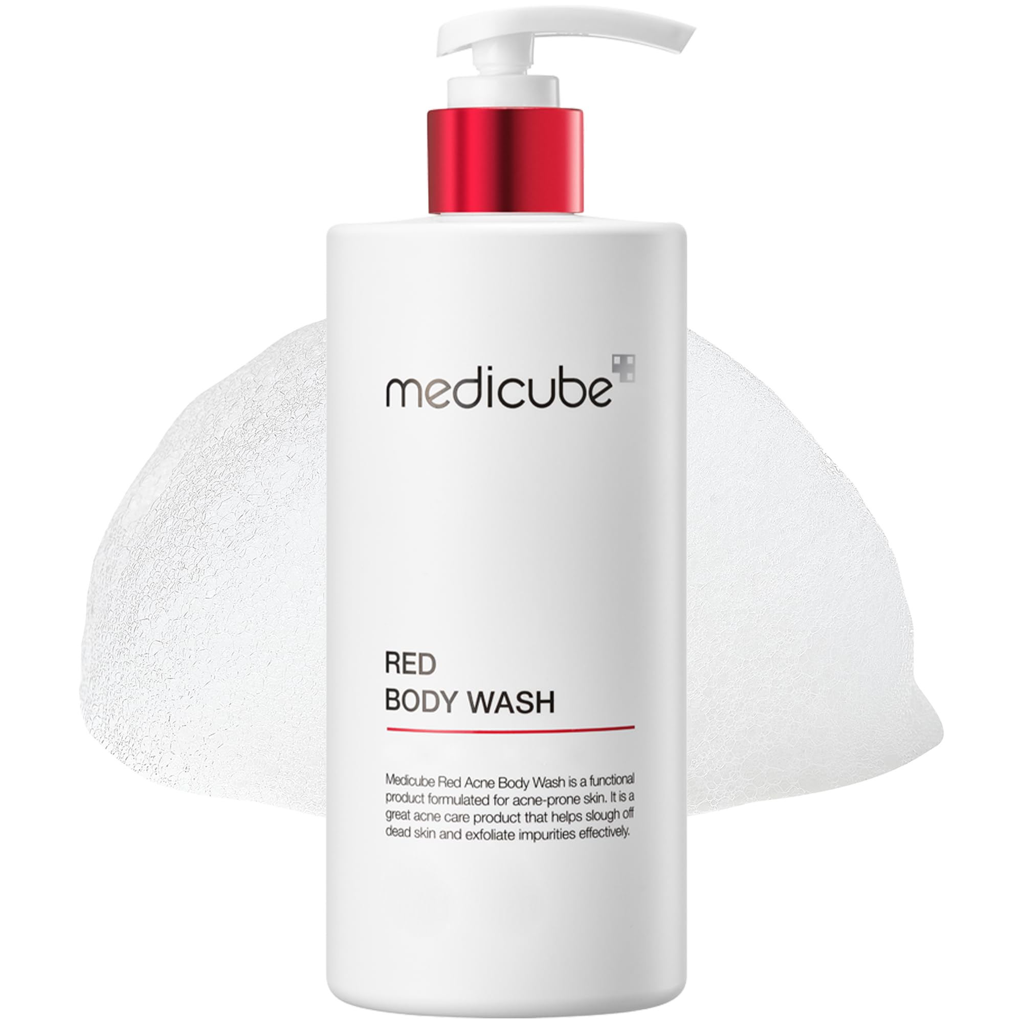 medicube envase frontal mostrando color rojo y diseño claro, facilita identificación