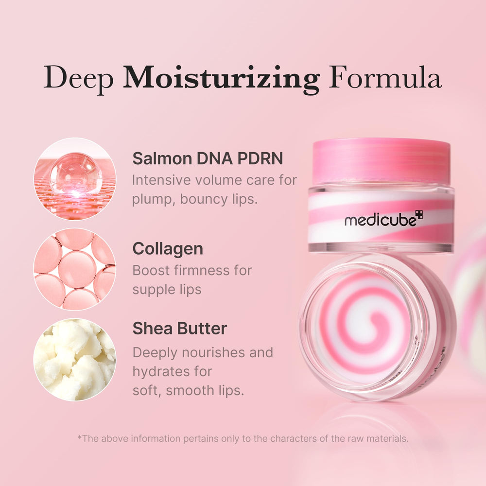 medicube etiqueta con ingredientes clave PDRN y colágeno visibles