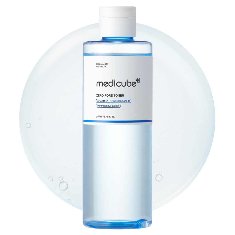 medicube botella frontal mostrando diseño y práctica presentada