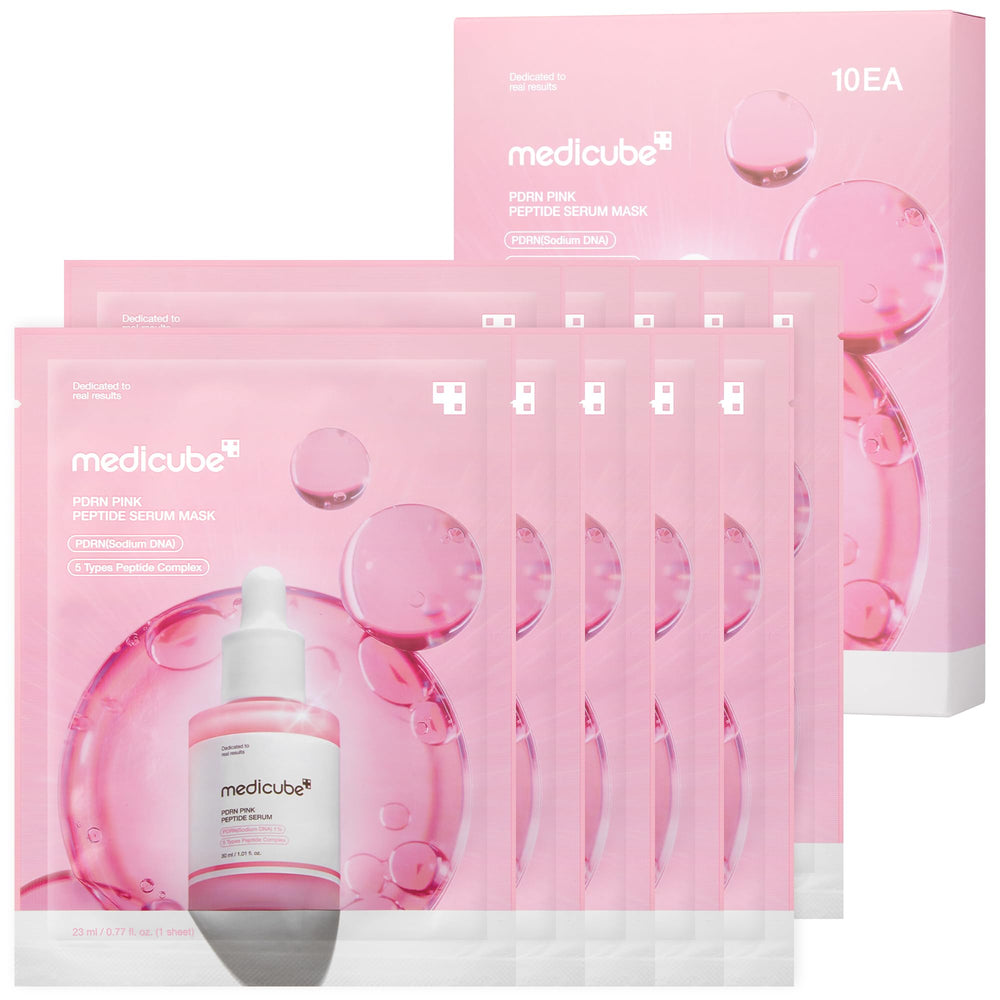 medicube frente del embalaje mostrando la mascarilla y beneficios
