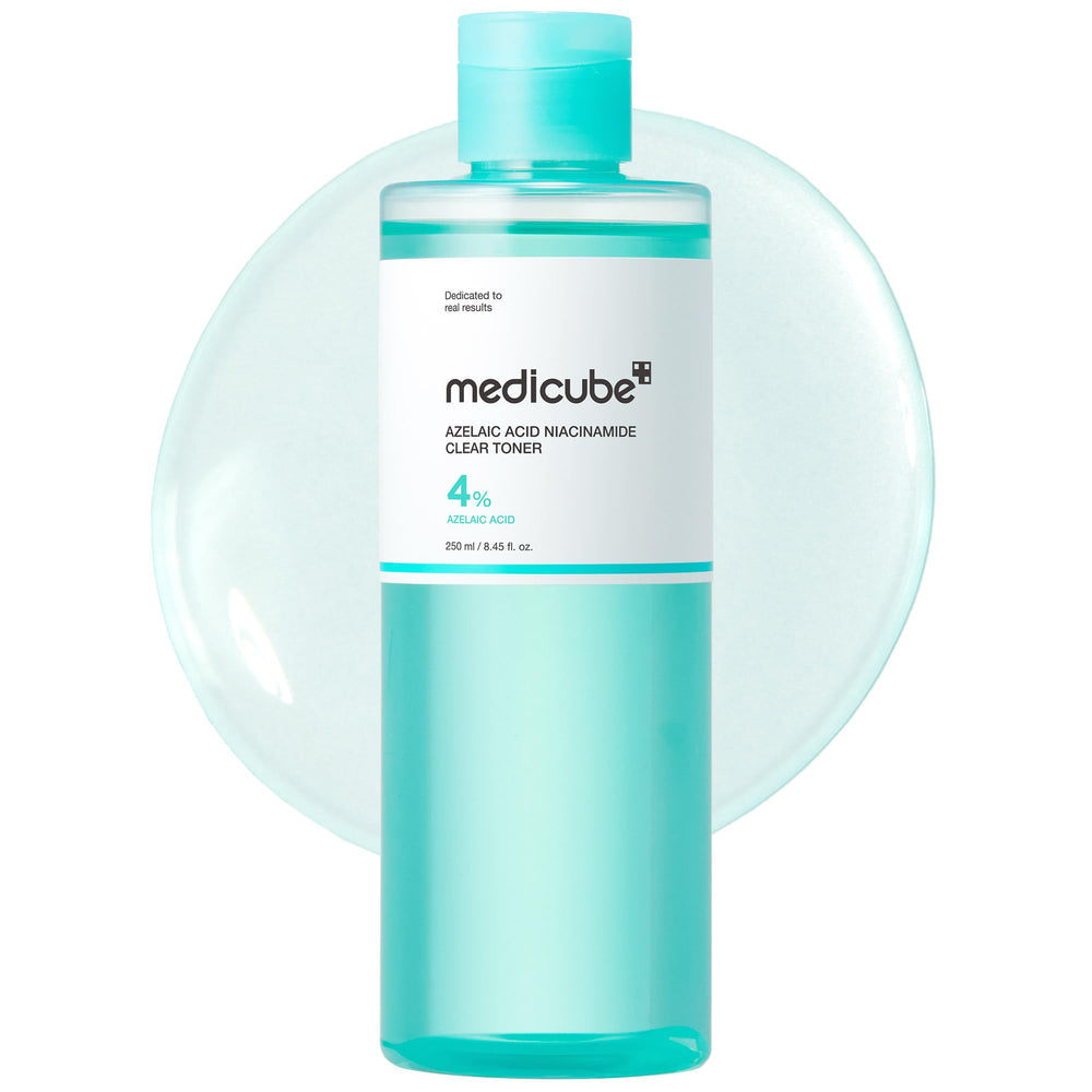 medicube botella frontal mostrando diseño y fácil identificación del tónico