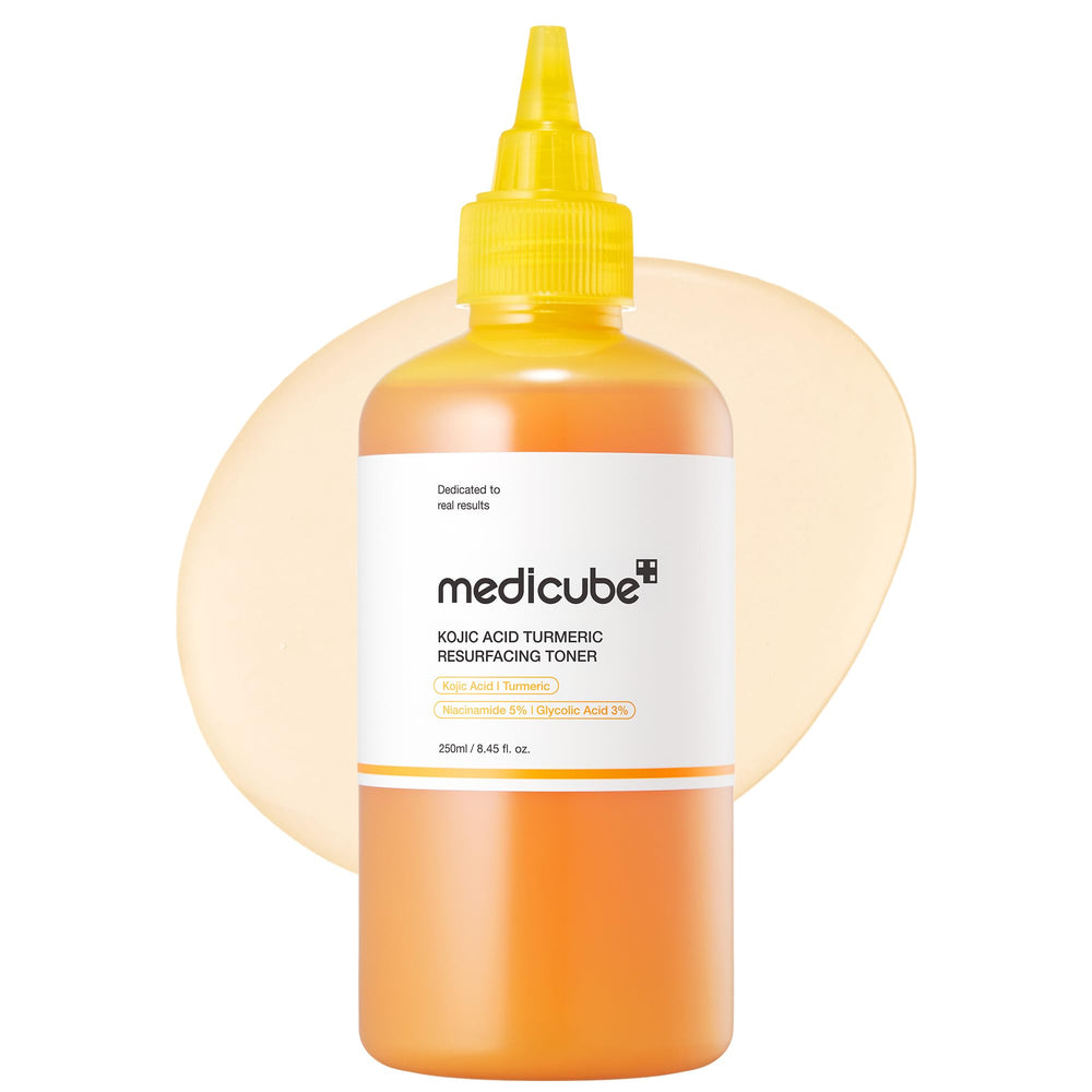 medicube frasco frontal mostrando diseño y claridad del tónico