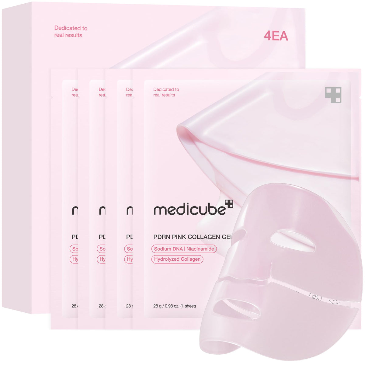 medicube mascarilla frontal del envase mostrando diseño y beneficio hidratante