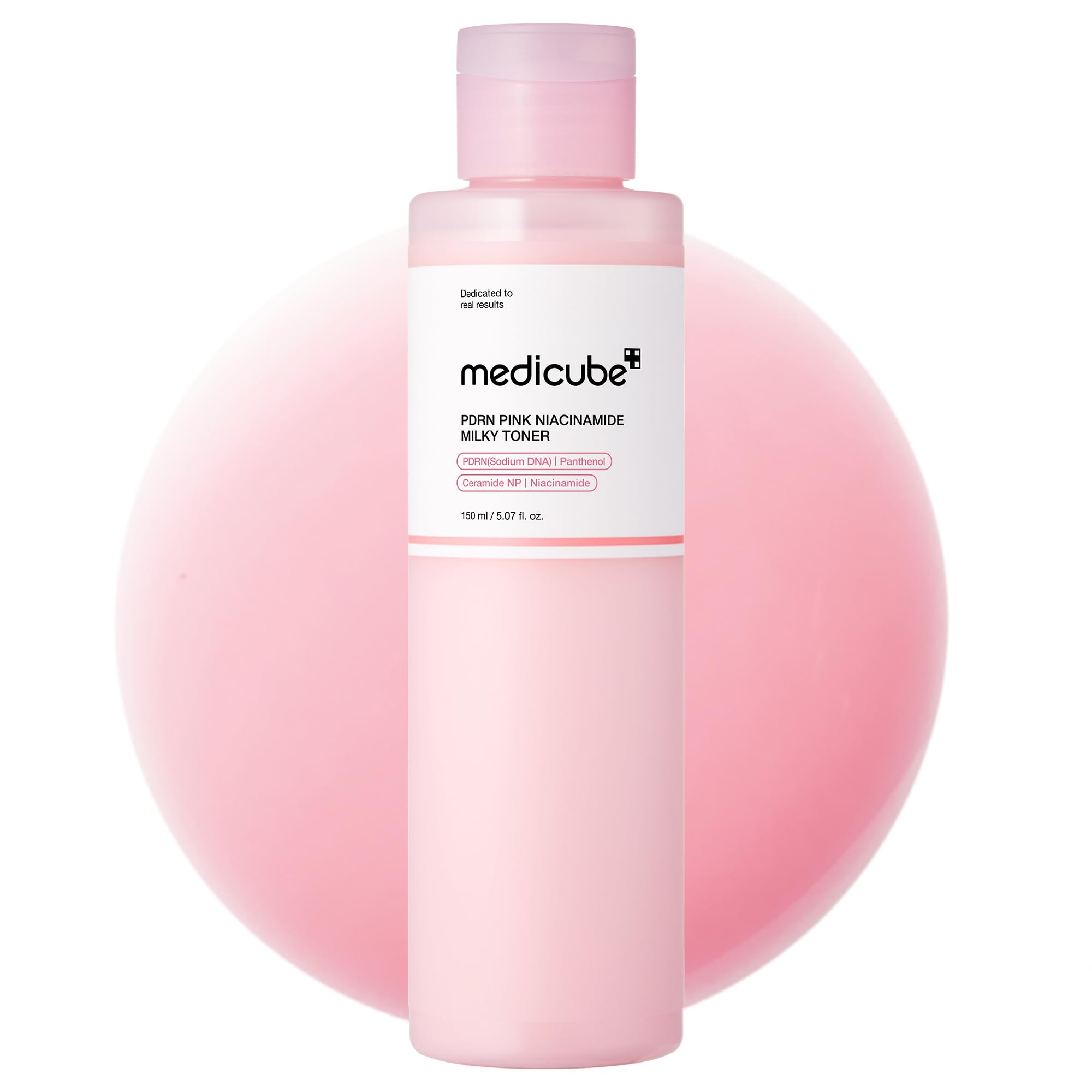 medicube envase frontal del tónico mostrando diseño y brillo