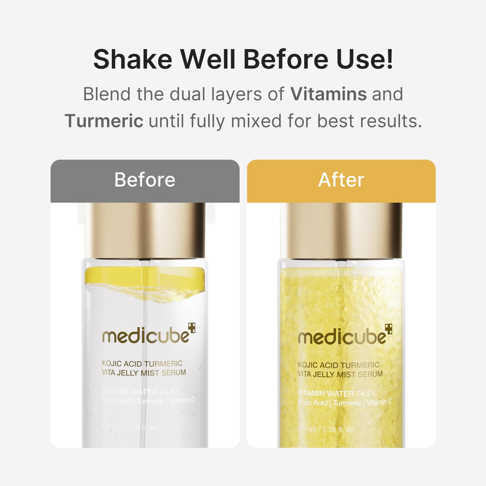 medicube gota de gel sobre piel demostrando consistencia nutritiva y suave