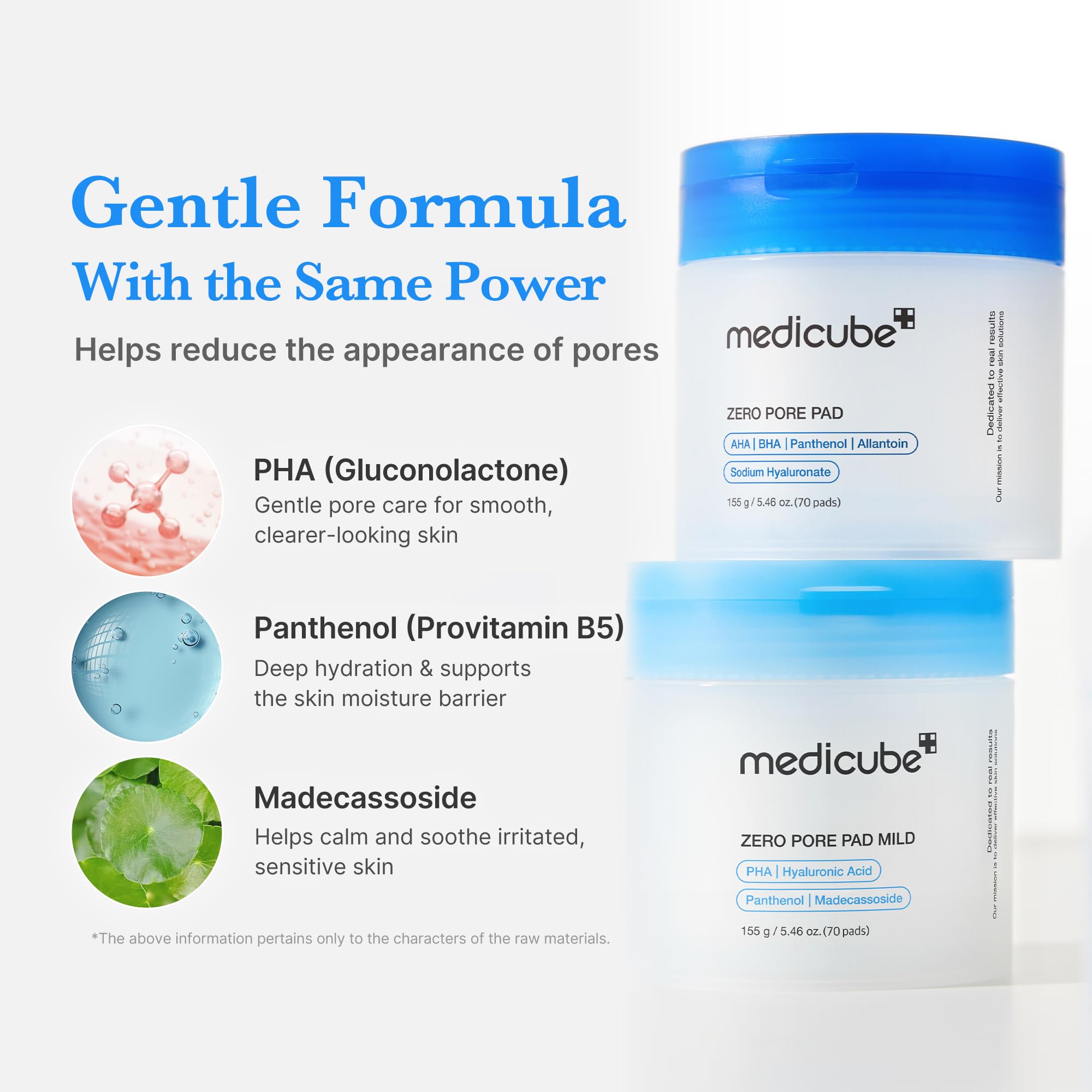 medicube lado sedoso del pad para acabado calmante y absorción
