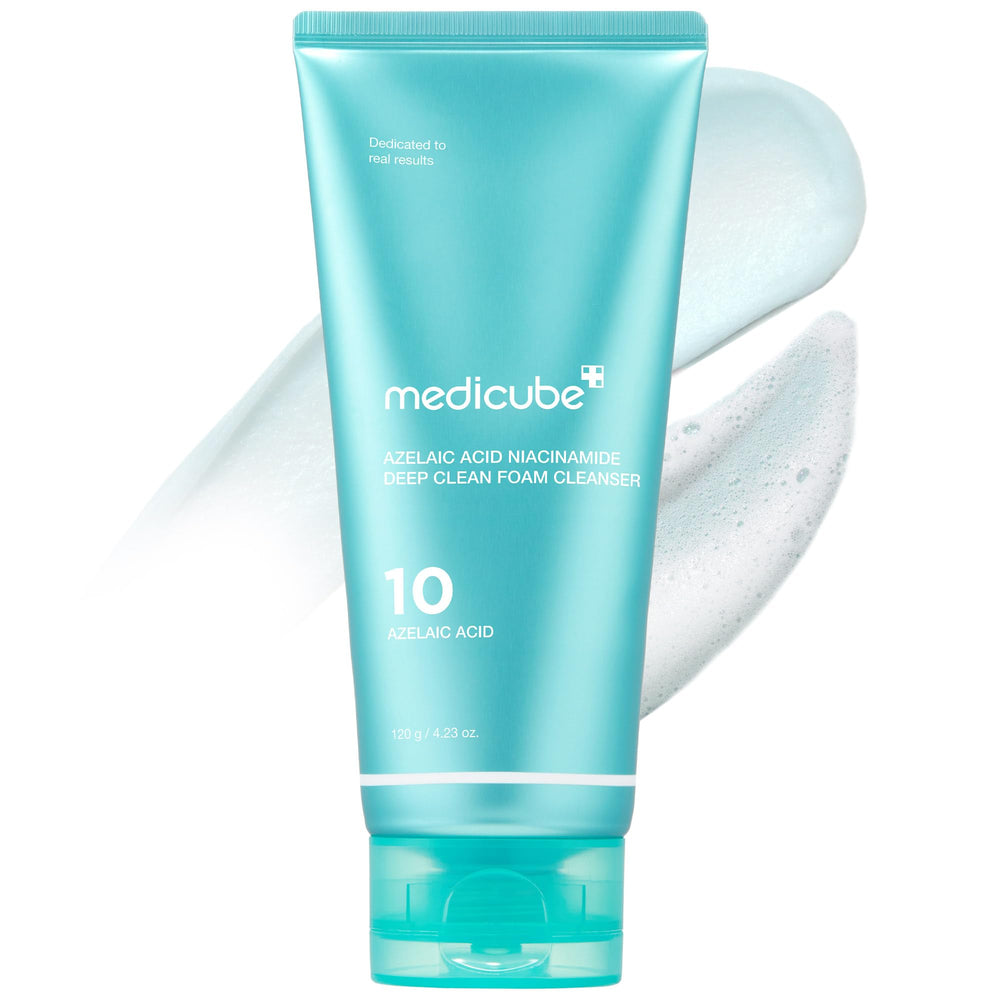 medicube limpiador frontal mostrando envase y diseño, apariencia profesional