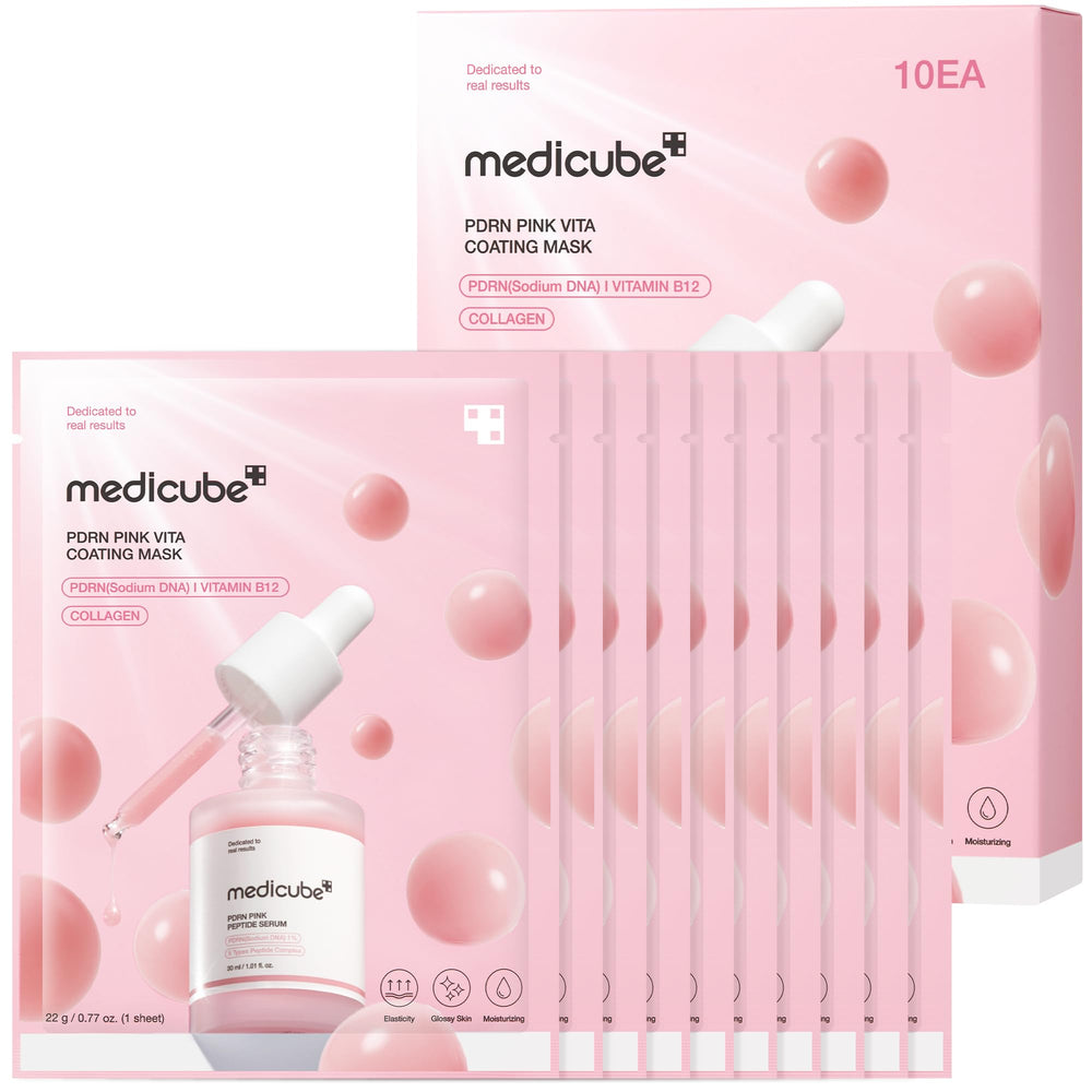 medicube empaque frontal mostrando 10 unidades y beneficio hidratación
