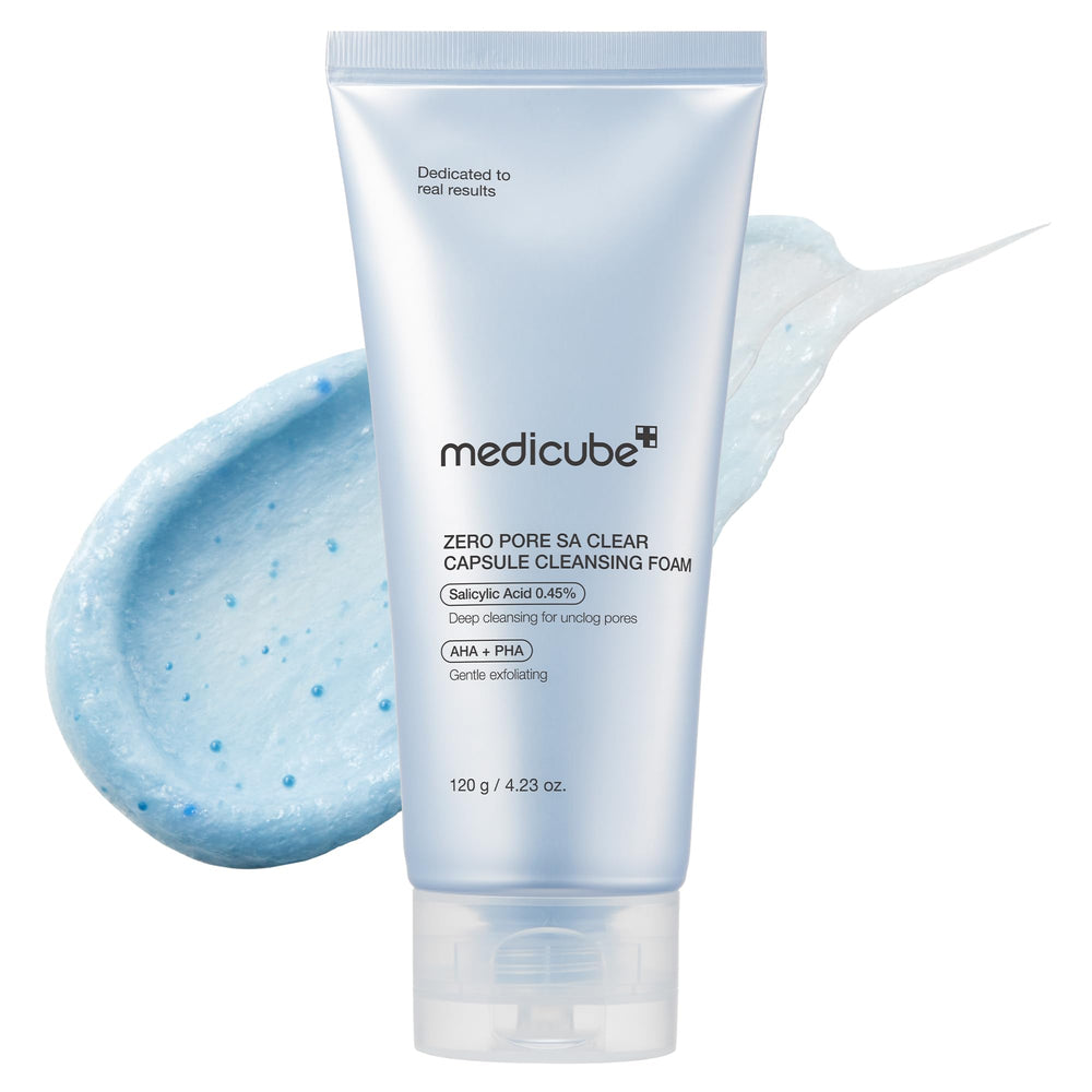 medicube limpiador frontal del envase mostrando diseño y beneficios
