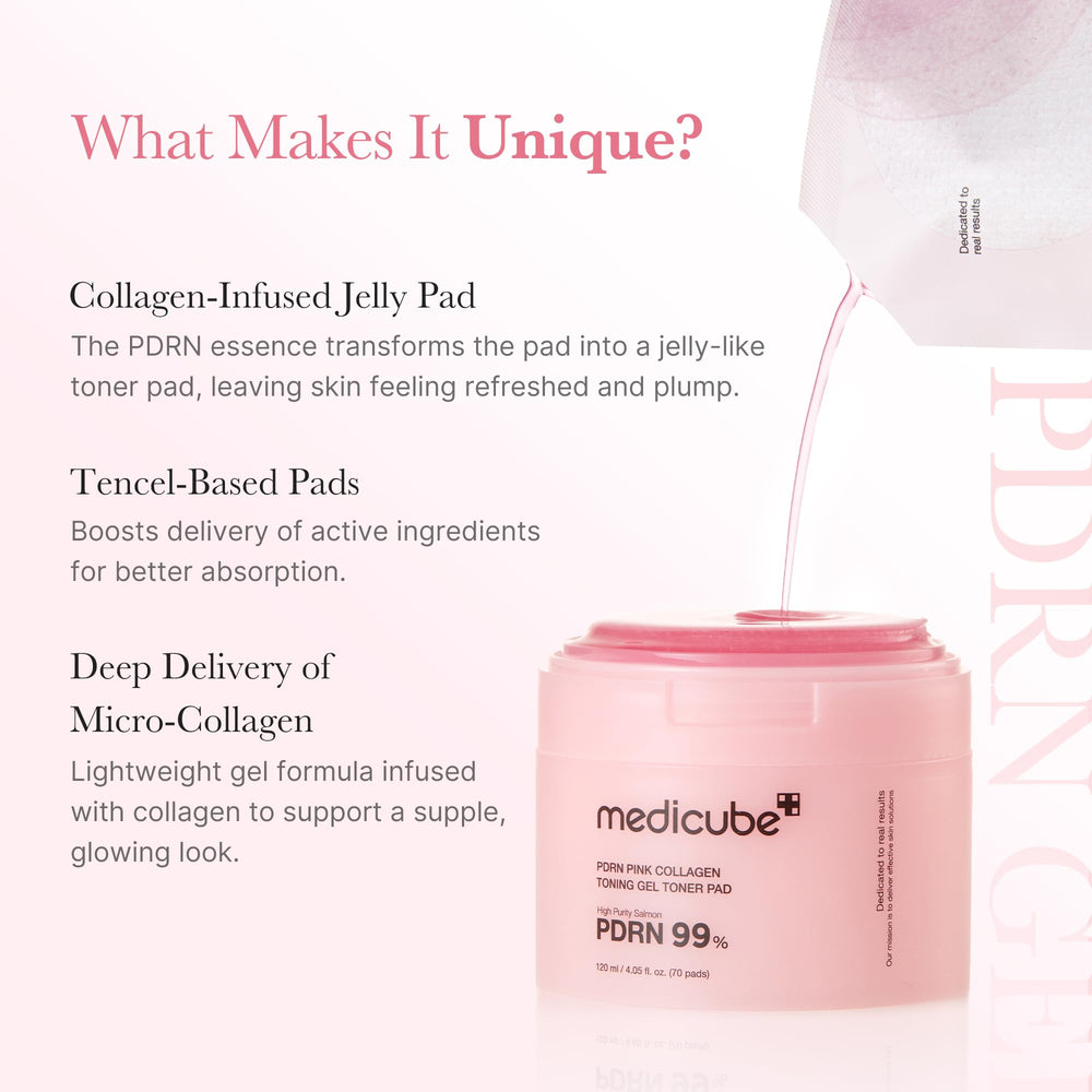 medicube pad empapada en esencia mostrando absorción eficaz