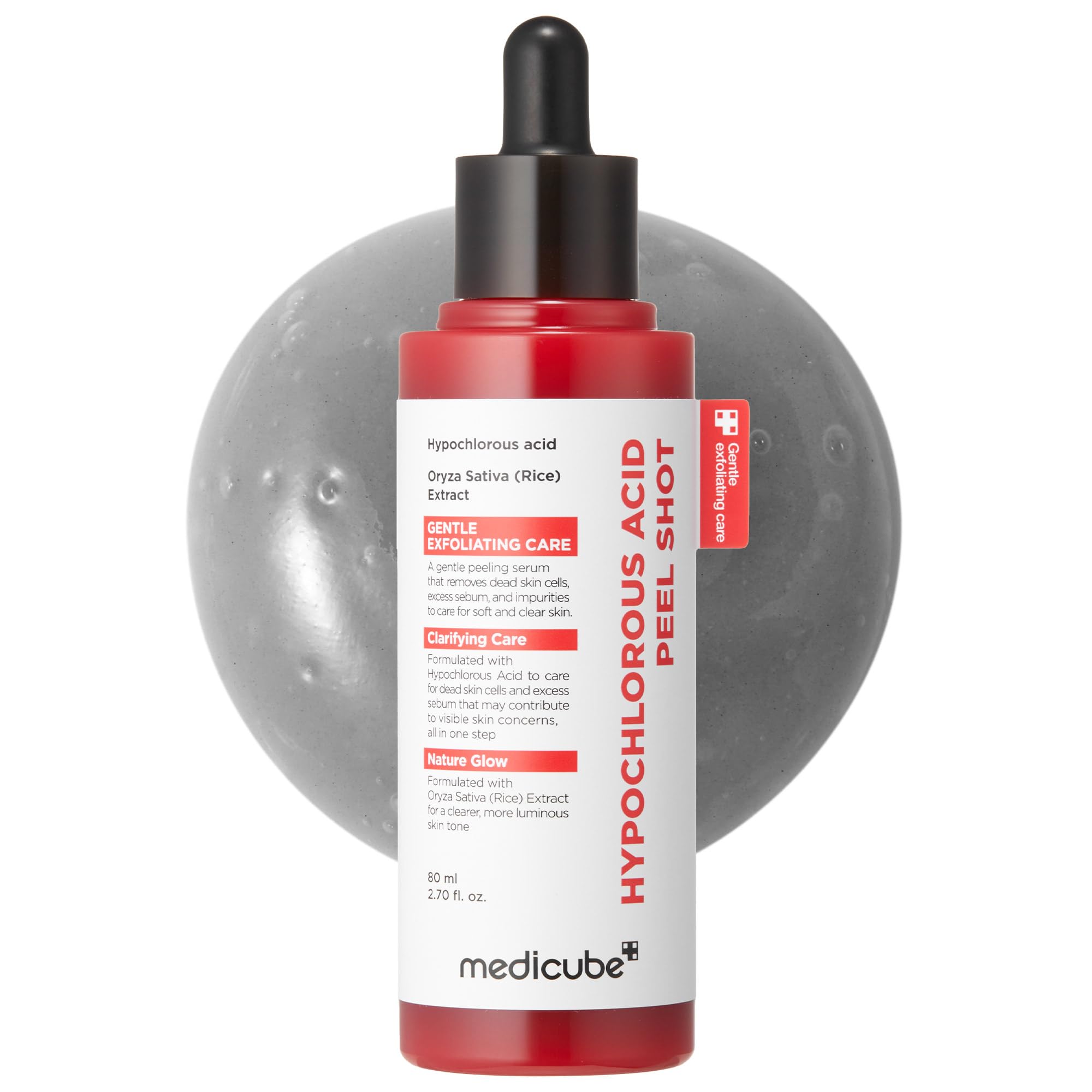 medicube frasco frontal mostrando diseño y fácil dosificación