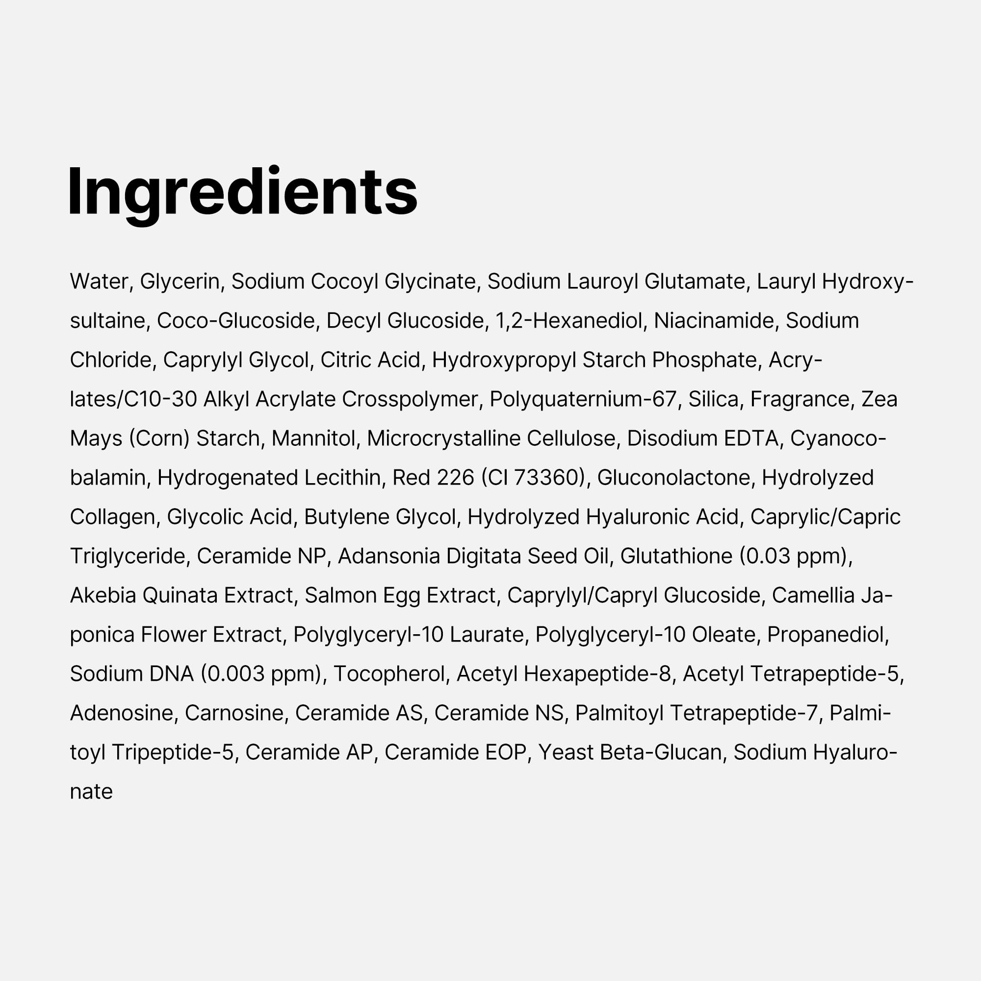 medicube presentación con ingredientes clave para piel luminosa