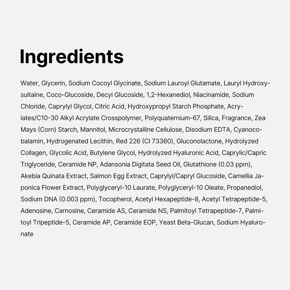 medicube presentación con ingredientes clave para piel luminosa