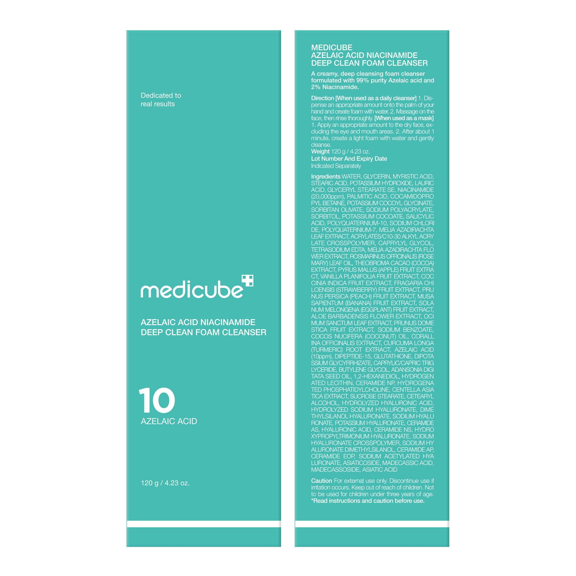 medicube presentación con otros productos de rutina, encaja en set diario
