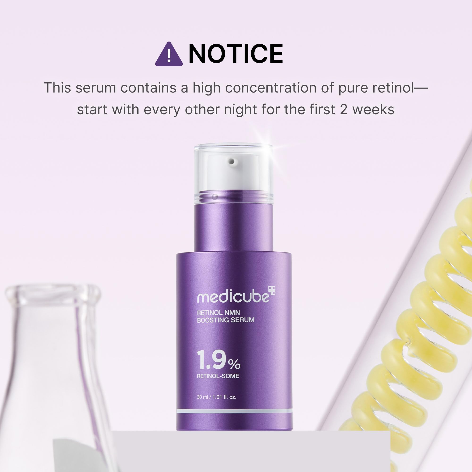 medicube ingredientes destacados con péptidos y retinol para firmeza