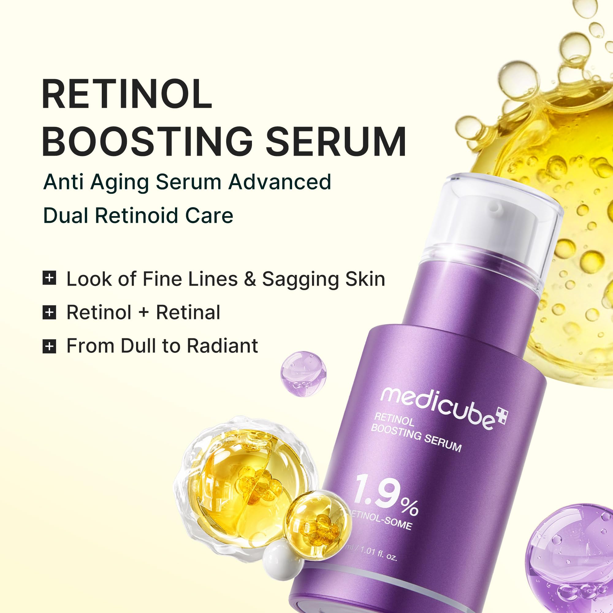 medicube textura del sérum en gota mostrando consistencia ligera
