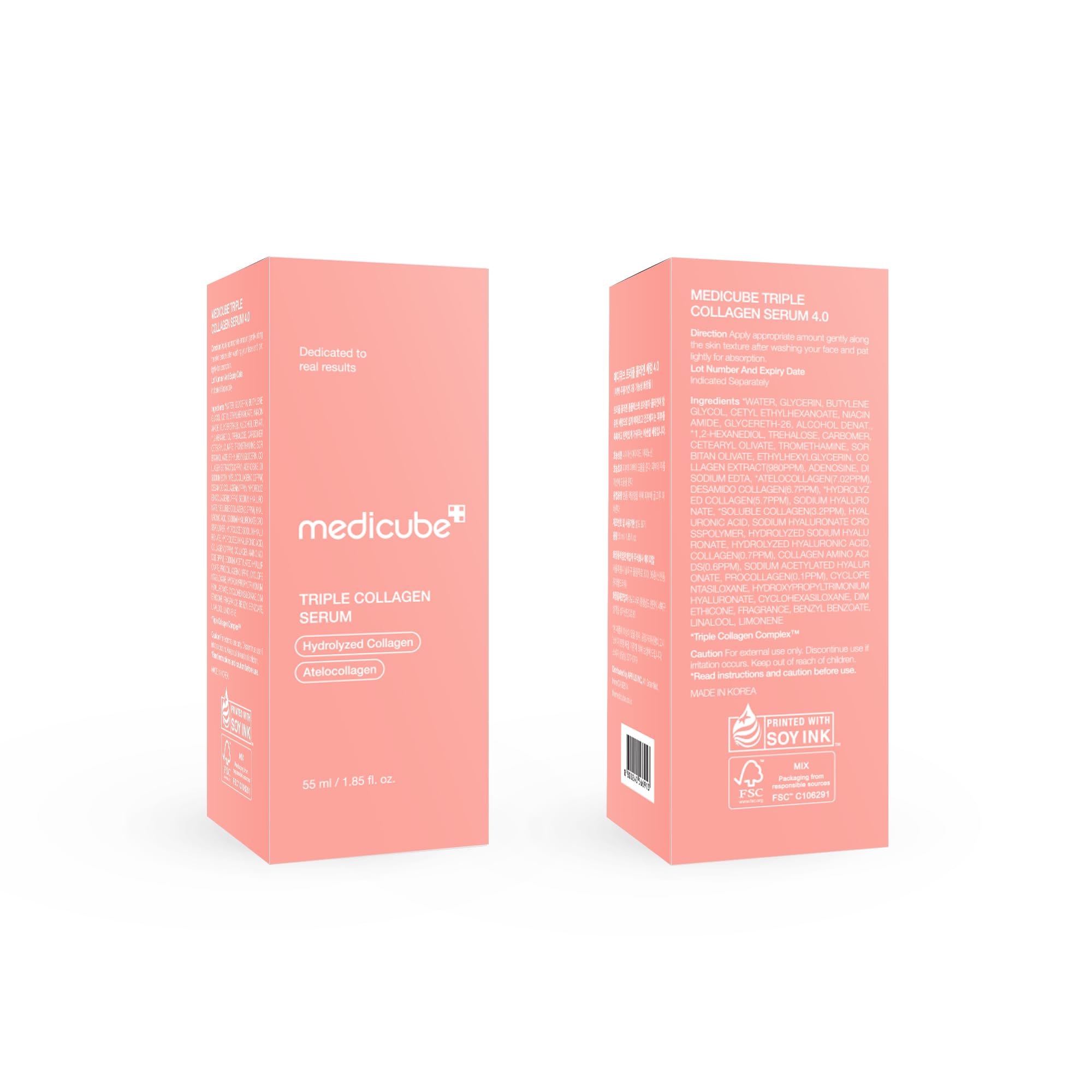 medicube manos aplicando suero en pasos secuenciales para uso correcto