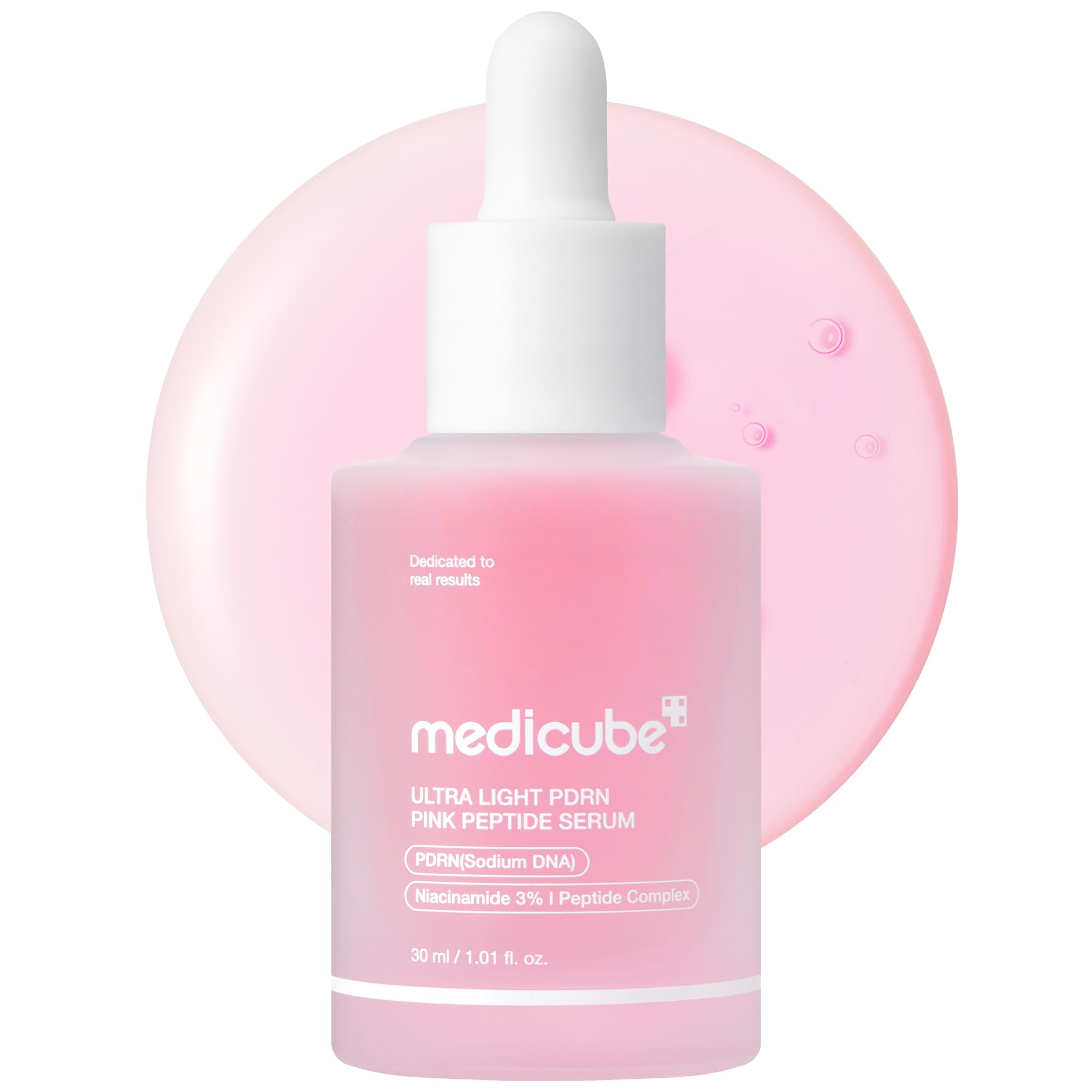 medicube frasco delantero mostrando diseño y claridad de fórmula
