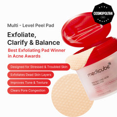 medicube textura de la toallita humedecida lista para exfoliar suavemente