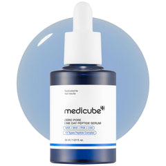 medicube frasco frontal mostrando diseño y beneficio de poros más refinados