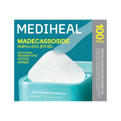 MEDIHEAL primer plano de la textura del pad mostrando solución absorbente