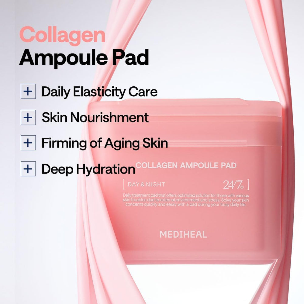 MEDIHEAL primer plano de la textura de la pad vegana que destaca suavidad y absorción