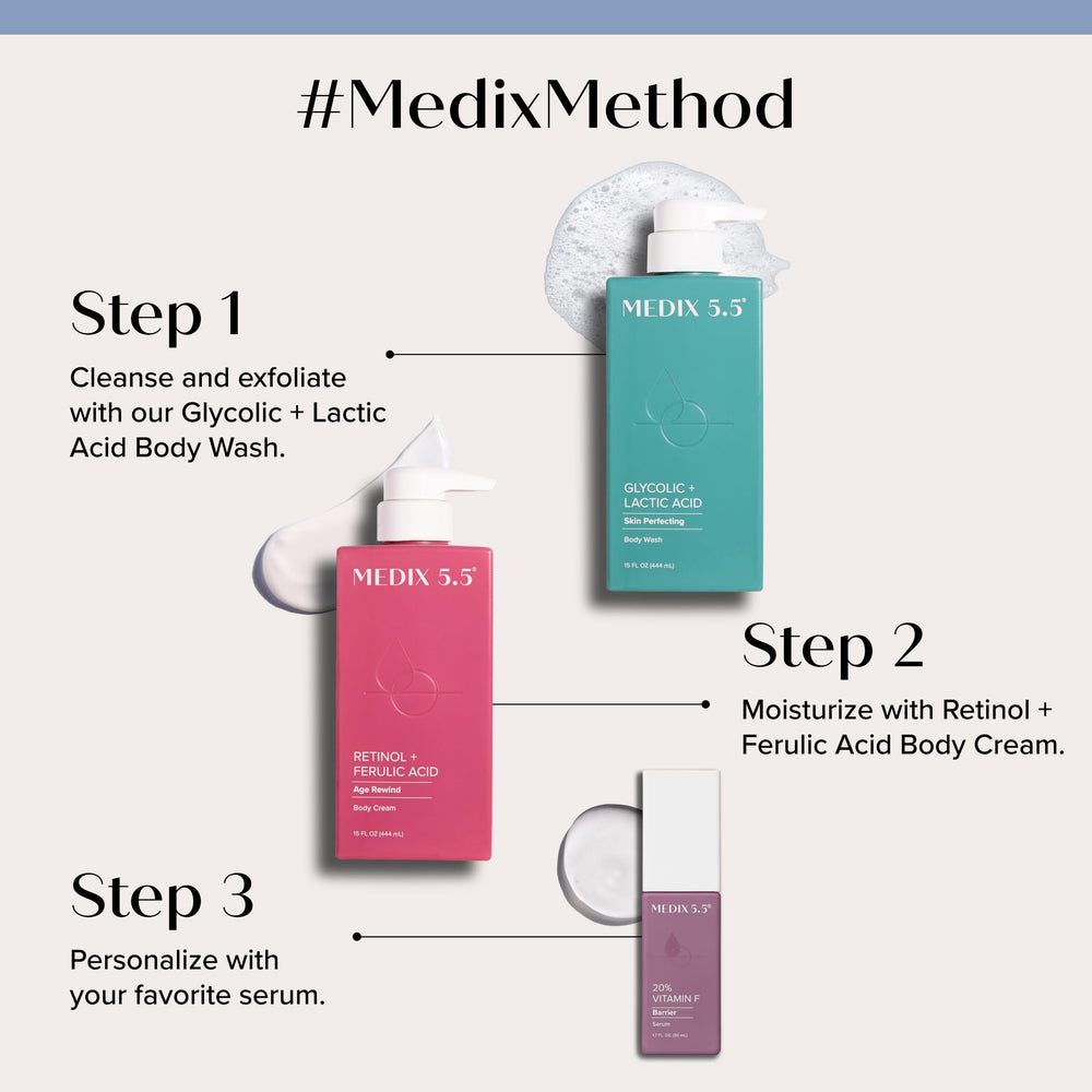 Medix 5.5 en tocador nocturno sugiere rutina de uso reparador