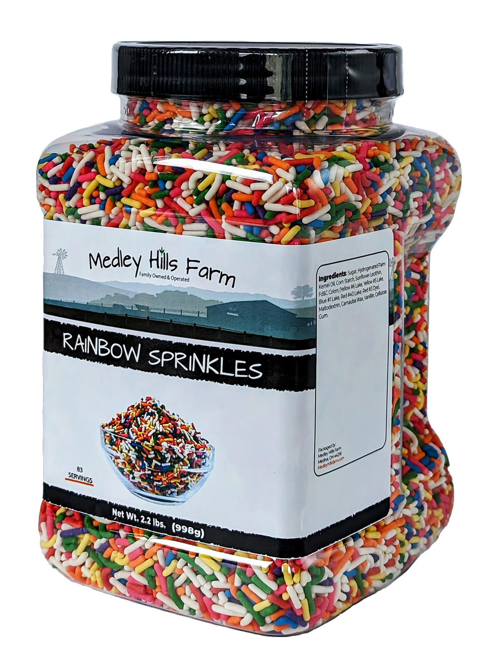 Medley Hills Farm primer plano de textura crujiente y colores vibrantes