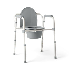 Medline cómoda vista frontal con asiento y brazos, seguridad y estabilidad