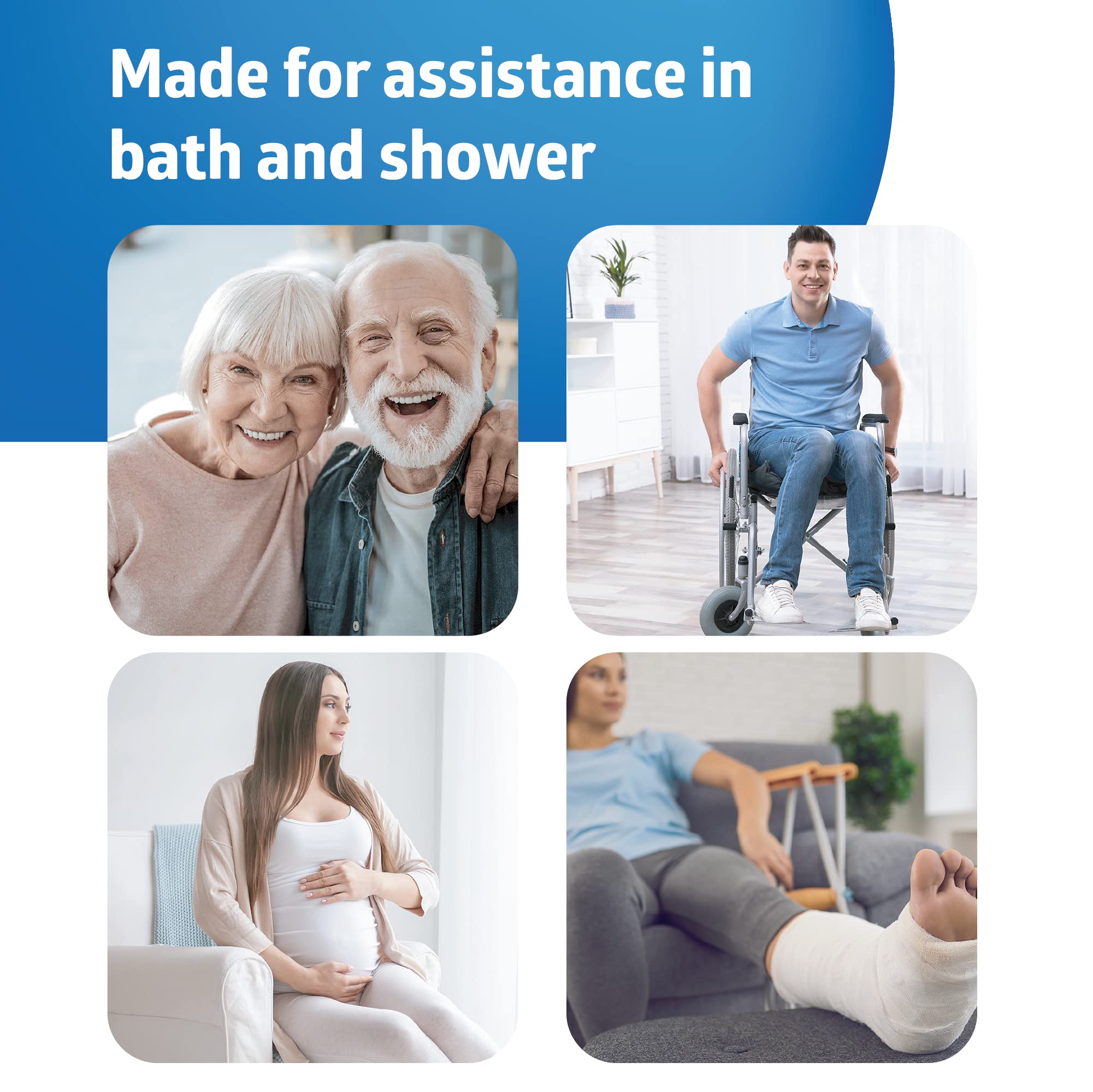 Medline comparación de tamaño junto a persona para ver escala y comodidad