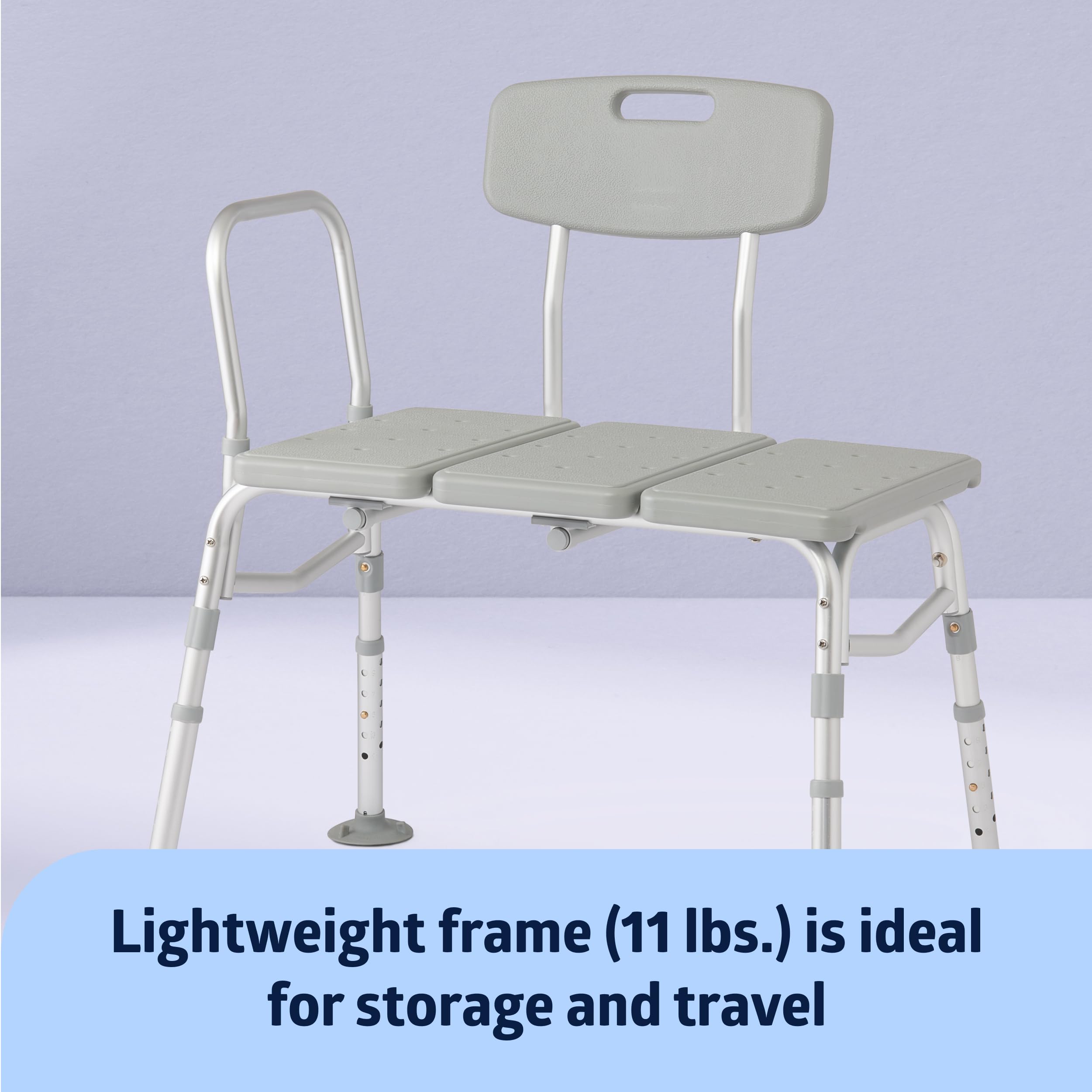 Medline primer plano del asiento con orificios de drenaje para higiene