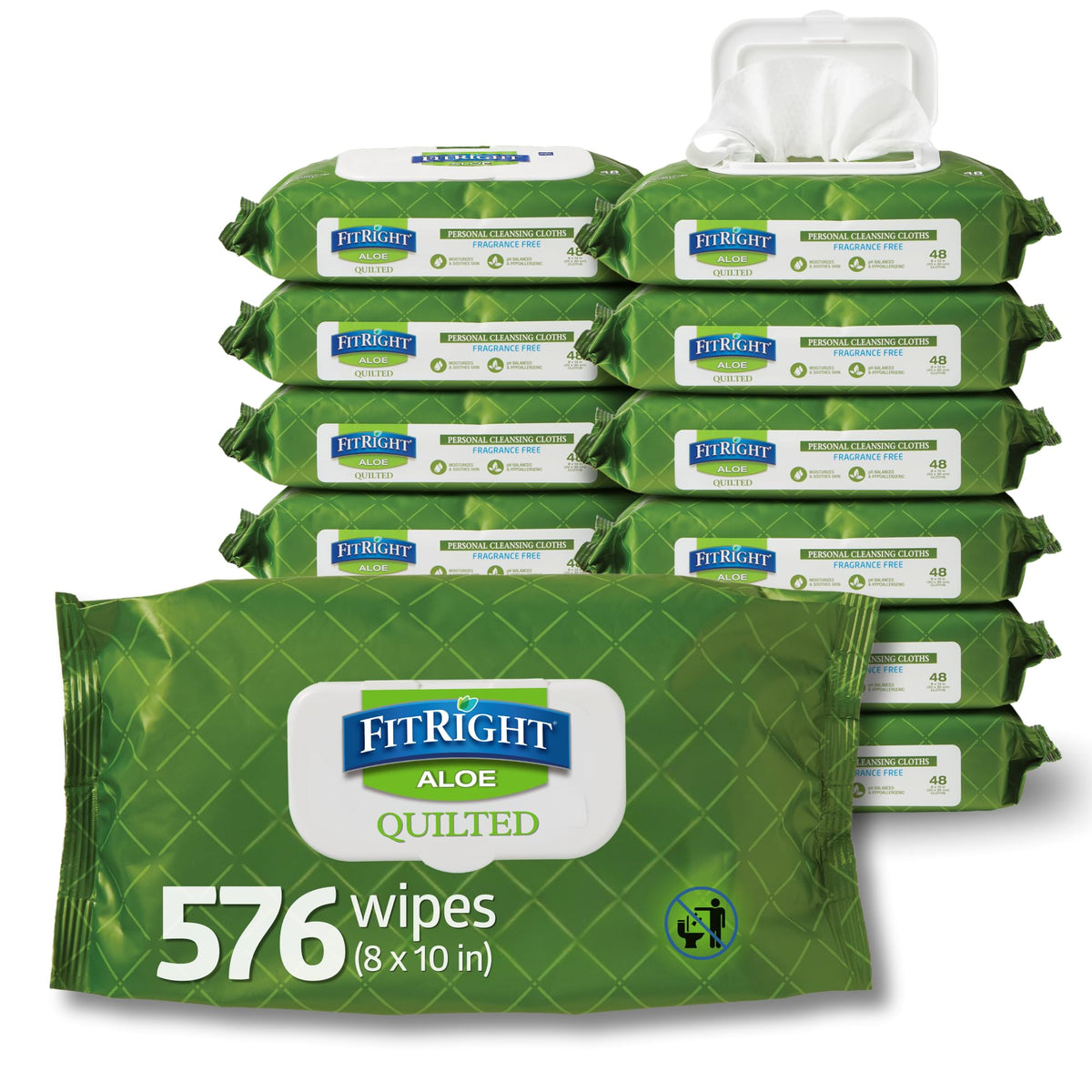 Medline FitRight embalaje frontal mostrando cantidad y formato, conveniencia de compra
