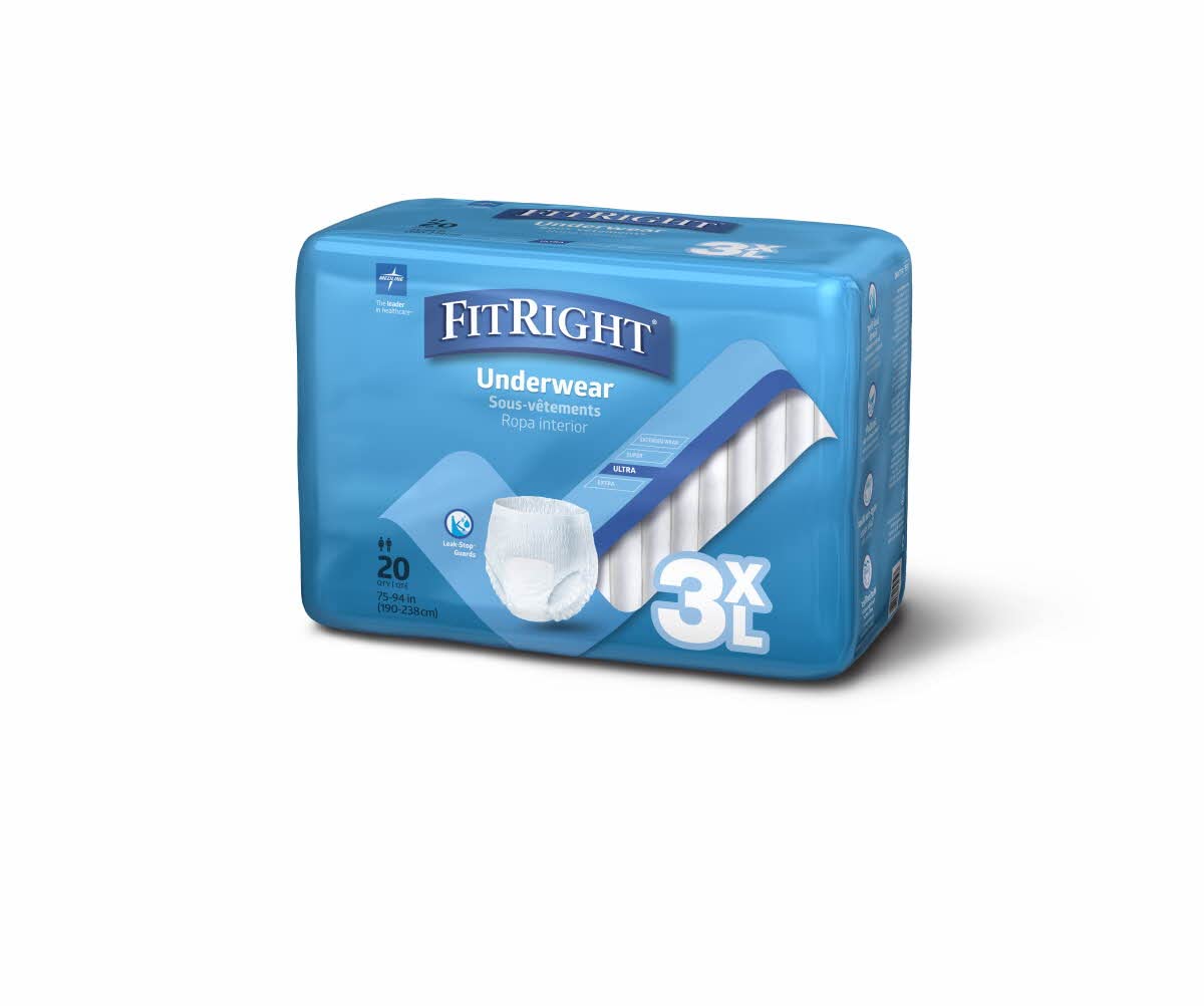 Medline FitRight núcleo con embossing lineal para mejor distribución