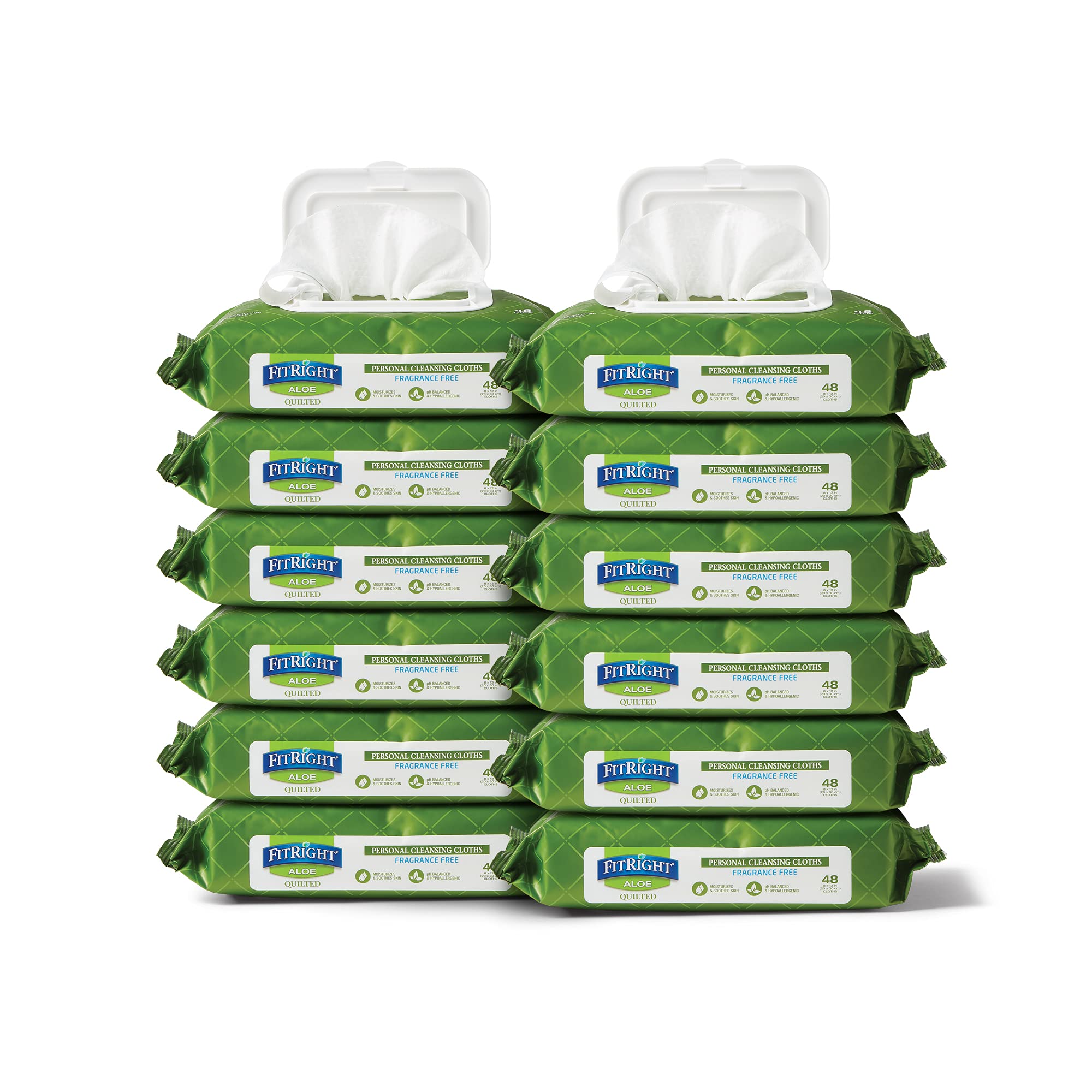 Medline FitRight textura acolchada en primer plano, limpieza suave y efectiva