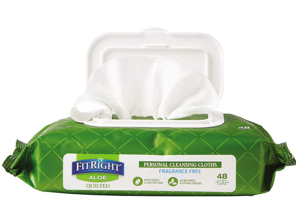 Medline FitRight toallita desplegada 8x12 pulgadas, gran cobertura y fácil manejo